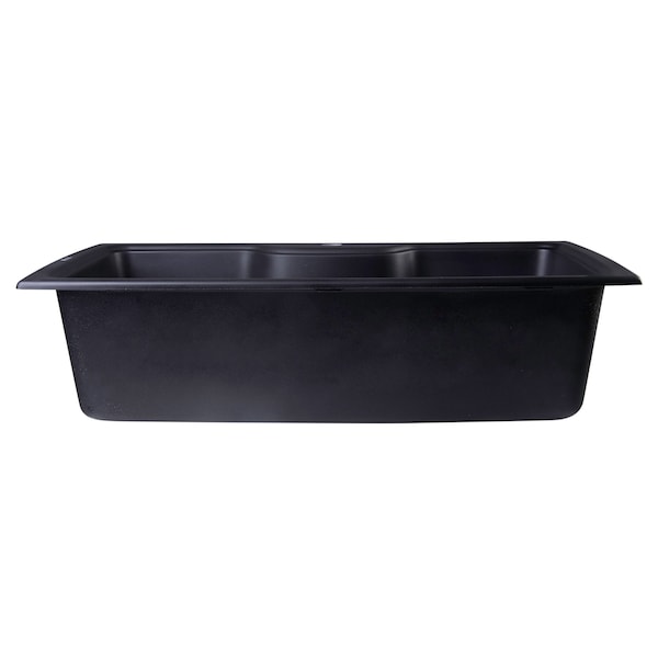 Black 35 Drop-In Sgl Bowl Granite Composite Kitchen Sink